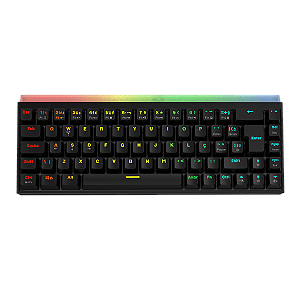 Teclado Mecânico 60% Pcyes Shiyan Black Vulcan Rgb - Switch Red