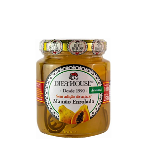 Doce Artesanal de Mamão Enrolado em Calda Zero Açúcar 250g