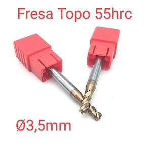 Fresa Topo 4 Cortes 3,5mm 55HRC