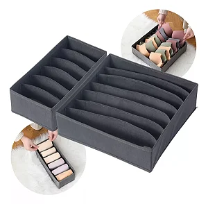 Kit com 2 Organizadores de Roupa Íntima com 6 e 7 Nichos