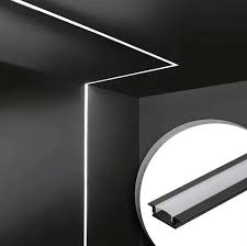 PERFIL LED EMBUTIR PRETO 40MM X 12M 2MT
