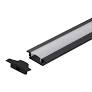 PERFIL LED EMBUTIR PRETO 24.5MM X 7MM 2MT