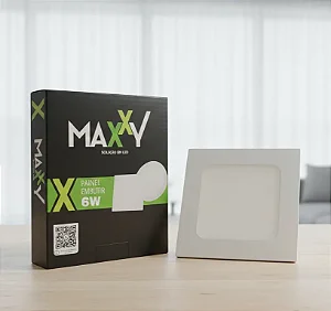 LUMINARIA LED EMBUTIR QUADRADA 6W 6500K-MAXXY