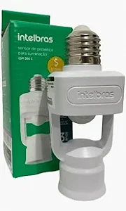 SENSOR PRESENCA SOQUETE E-27 REF 4820109-INTELBRAS