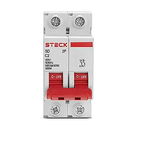 DISJUNTOR BIPOLAR 02A CURVA C 3KA SDD62C02S-STECK