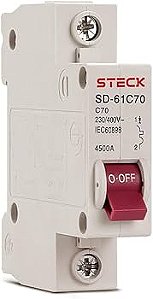 DISJUNTOR UNIPOLAR 70A CURVA C 4.5KA SD61C70-STECK