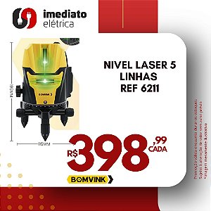 NIVEL LASER 5 LINHAS REF BOM-6211