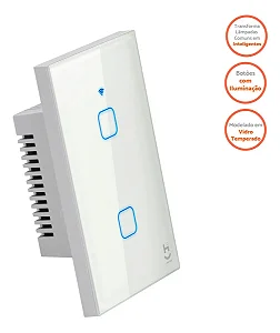 INTERRUPTOR INTELIGENTE WI-FI 2 BOTOES REF LE-5306