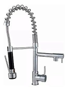TORNEIRA GOUMERT MONOCOMANDO DUPLA METAL REF 2007 CROMADA-BOMVINK