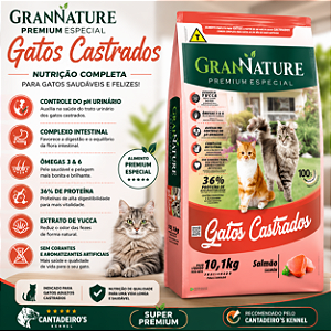 Grannature Premium Especial Gatos Castrados – Salmão