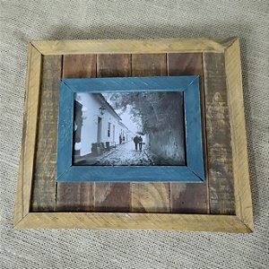 Quadro Porta Retrato (30cm x 27cm) Material Reciclado