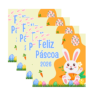 30 Adesivos De Páscoa 9 Cm Para Sacolinha Surpresa