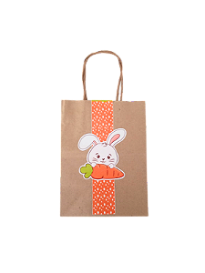 10 Sacolinha Kraft Para Ovo De Páscoa Sacola Coelhinho