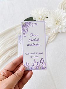 10 Lágrimas de Alegria Casamento Personalizado Completo com Lenço e Tag