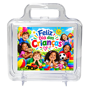 20 Adesivos Personalizados 7x9 Cm Feliz Dia das Crianças Para maletinha