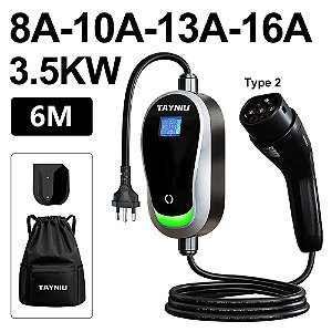 Carregamento portátil EV Tayniu SmoothPro 3.5 kW, 7kw