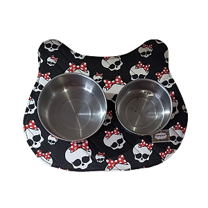Tapetinho de Alimentação Pet Gatinho Caveira