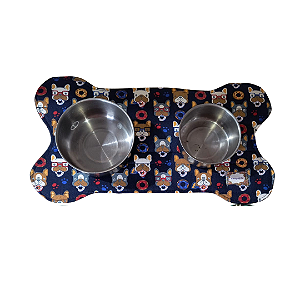 Tapetinho de Alimentação Pet Dog Azul Escuro