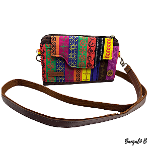 Bolsa Pequena alça Transversal Listras Color