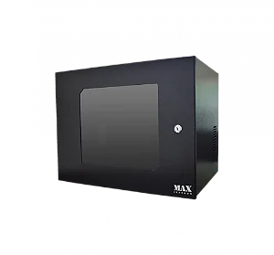 Mini Rack Economic Porta c/ Visor Acrílico Max Eletron 8U x 350 preto