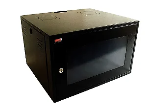 Rack de parede padrão 19" BBK com abertura lateral 12U x 480mm