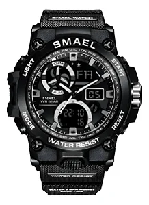 Relógio Smael AnaDigi 8011 Masculino Preto Resistente Água