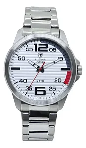 Relógio Masculino de Aço Tuguir Analógico Infinity 9169A Prata e Branco