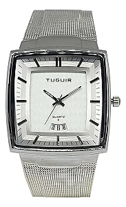 Relógio Unissex Tuguir Analógico Tg30335 Prata Original