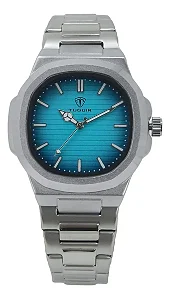 Relógio Unissex Tuguir Analógico 9218 Prata e Azul Claro