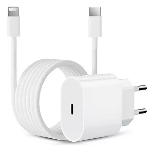 Kit Carregador USB-C 20W Premium + Cabo USB-C Lightning (1m) Premium