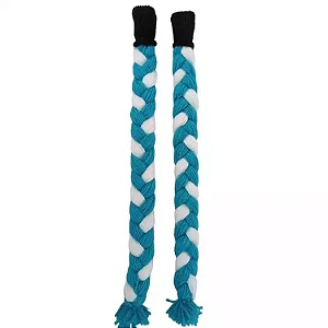 70cm - Par de Tranças para Capacete - Azul e Branco