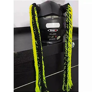 78cm - Para de Tranças para Capacete - Preto e Amarelo