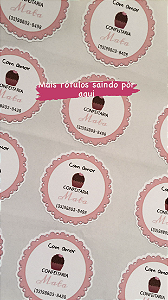 100 Rótulos adesivo 5x5