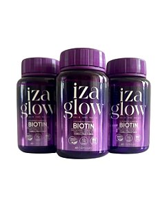Biotina IzaGlow - Cuidados de Dentro para Fora - 180 cap