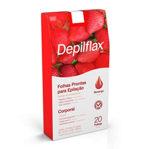 Folhas para Depilação Corporal DepilFlax Morango
