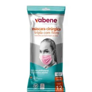 Máscara Facial Descartável Vabene 12un