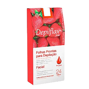 Folhas para Depilação Facial DepilFlax Morango