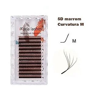 Maria Sasha 5D Curvatura M Marrom Mix 7 ao 12mm
