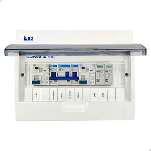 Quadro QDW02-12-FS completo (2 saídas monofásicas)