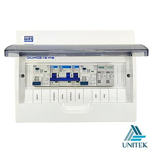 Quadro QDW02-12-FS completo (2 saídas bifásicas)