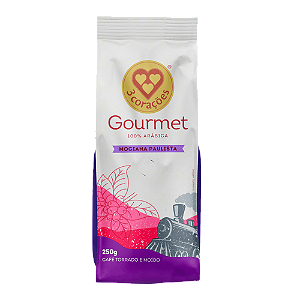 Café Torrado Moído 3 Corações Gourmet Mogiana Paulista 250g
