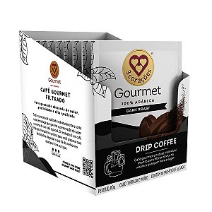 Café Gourmet Dark Roast Drip Coffee Três Corações Sachê 11g