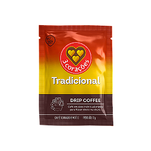 Café Drip Tradicional 3 Corações 10g