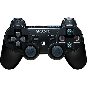 Controle PlayStation preto Dualshock 3