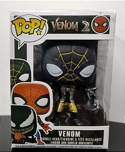 Pop Spider Man  Preto e Dourado (Venom)