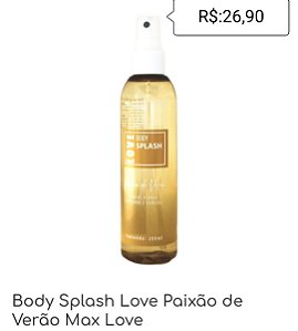 Body Splash Love Paixão de Verão Max Love