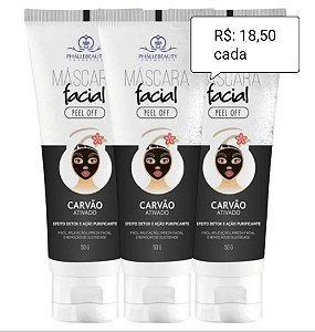Máscara Facial Peel Off Carvão Ativado 50g - PhálleBeauty