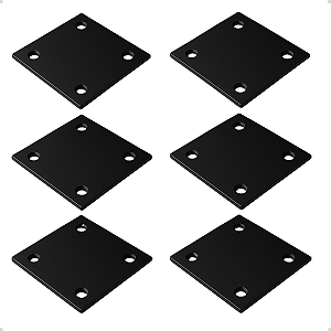 Kit 6 Chapa de Junção 6x6cm (Aço) – Reforço e União para Móveis