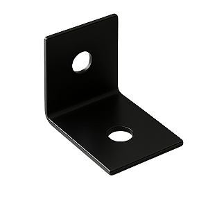 6 Un. Cantoneira Metálica Para Móveis 4x4cm Aço Carbono - Preto