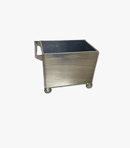 Carro Cuba Aberto em Aço inox